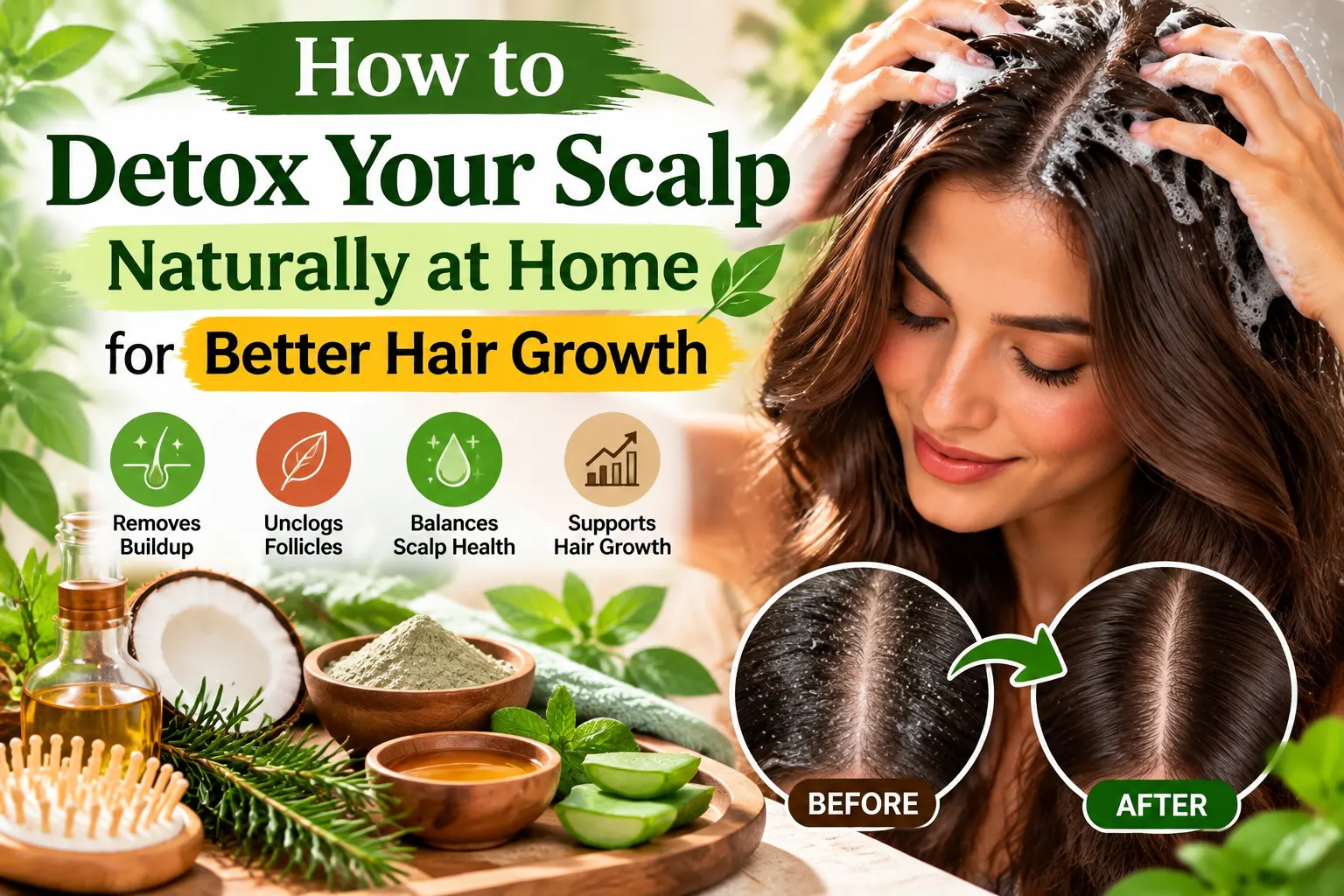 how to detox your scalp naturally at home